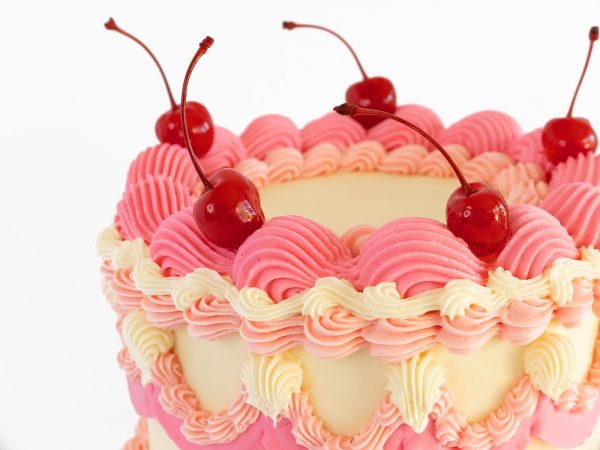 Vintage Cake with cherries